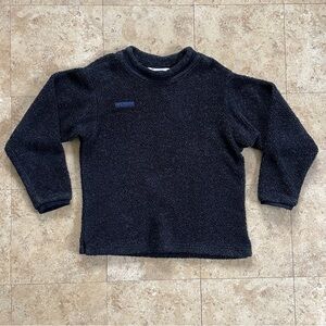 Vintage Columbia dark great deep pile sherpa fleece crewneck pull over